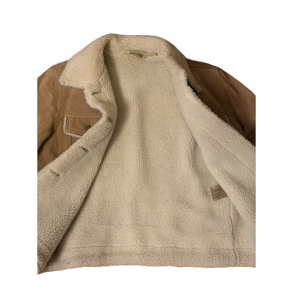 Suede Sherpa Trucker Jacket St Johns Bay Women’s Size Small FAST SHIP 3334-8 - Picture 4 of 9